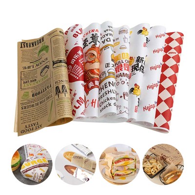 Sandwich Hamburger Wrapping Grease Resistant Paper
